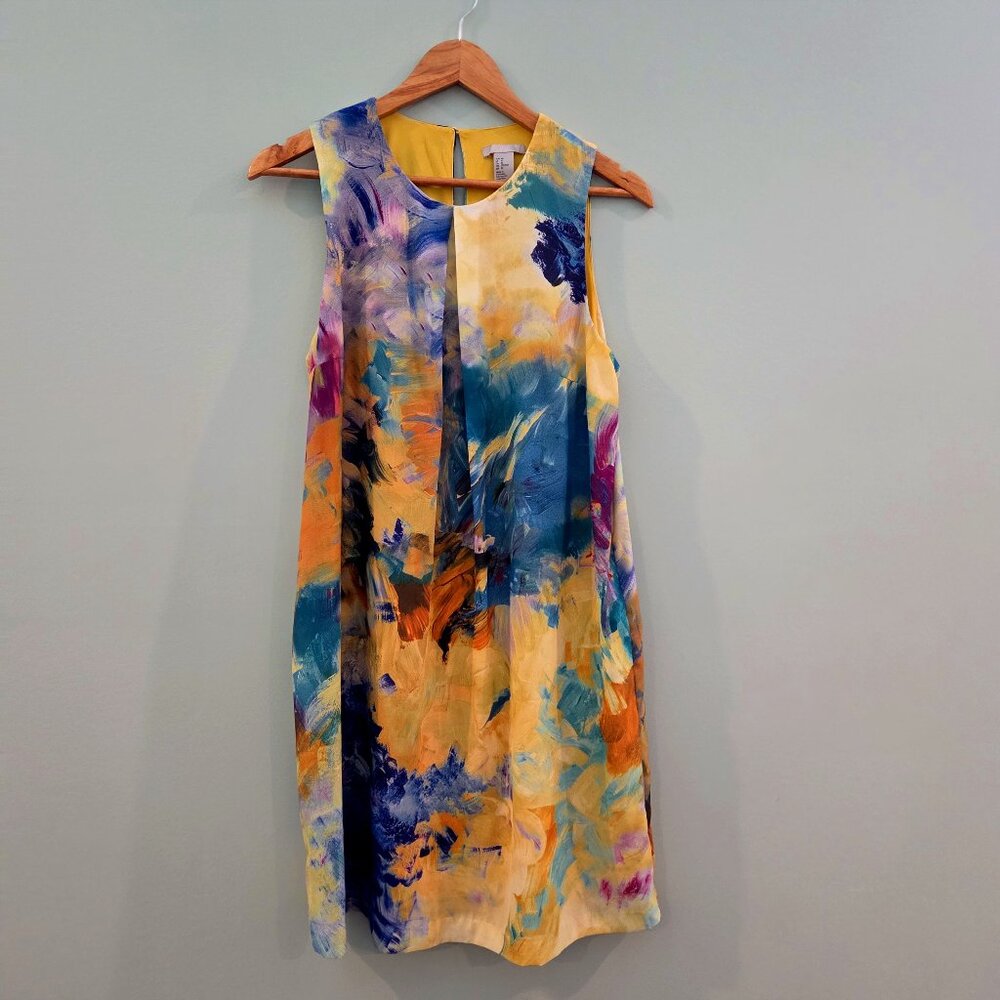 H&M Multicolor Abstract Midi Dress